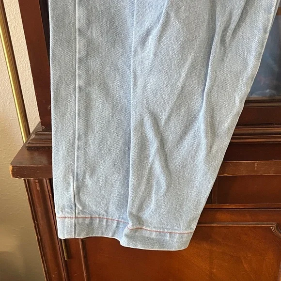 Big Bud Press Small Petite Trouser Jean, Light Blue Wash with Orange Stitching - Picture 4 of 6